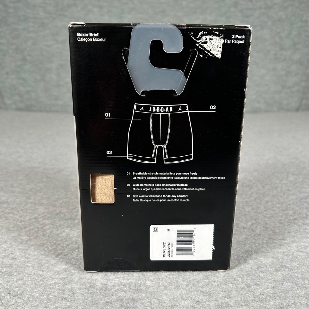 Jordan Flight Cotton Stretch Boxer Briefs 3 Pack Mens Medium Underwear‎ NEW - Picture 3 of 3